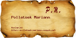 Pollatsek Mariann névjegykártya